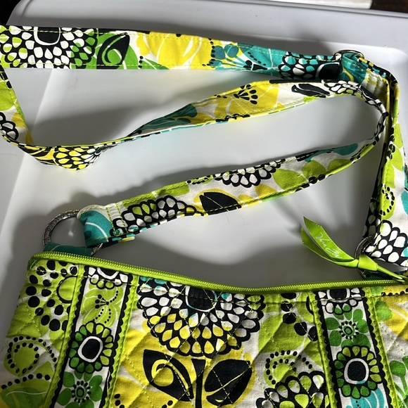 Vera Bradley Retired Lime Up Hipster Cross Body Purse & coin Purse Green Yellow - Picture 5 of 10